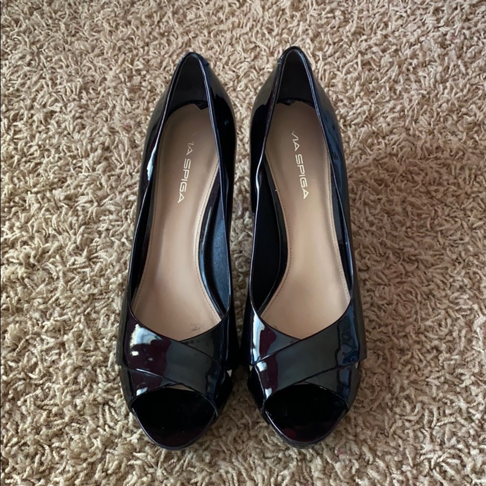 Open toed via spiga heels
